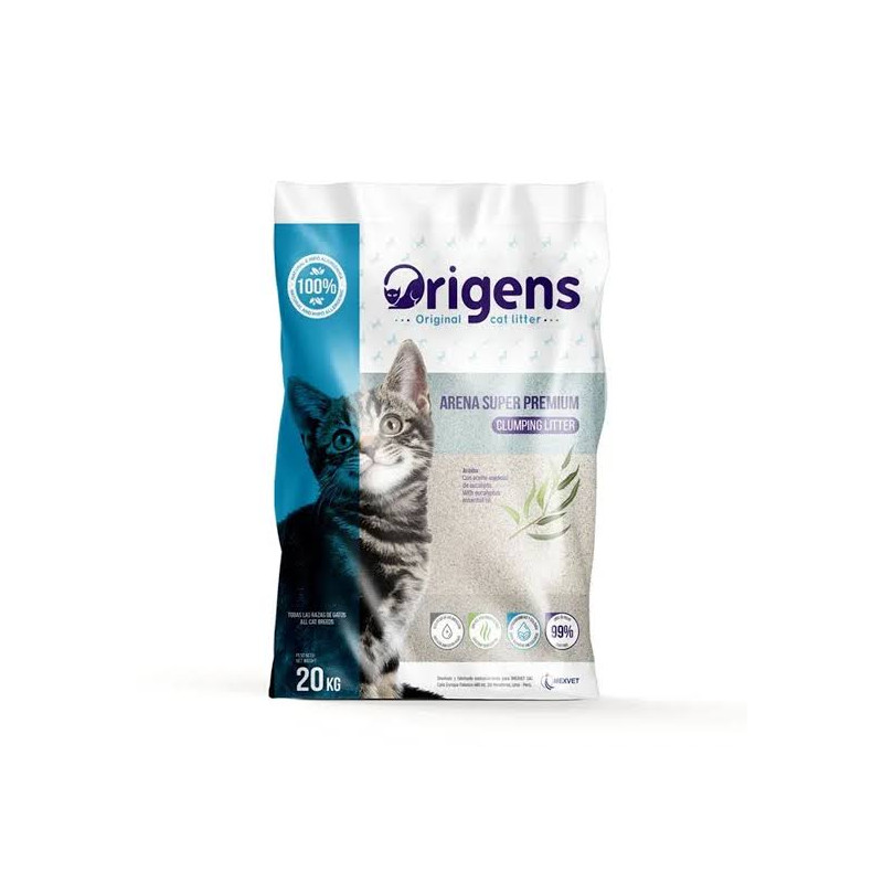 ORIGENS Arena Sanitaria Premium con Aroma a Eucalipto 20 KG