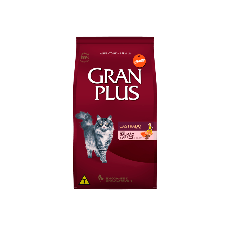 GRAN PLUS Gato Castrado sabor Salmón y Arroz 10 Kg