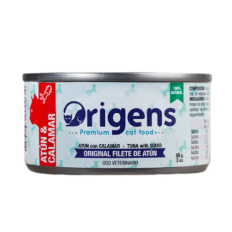 ORIGENS Atún y Calamar 85 Gr.