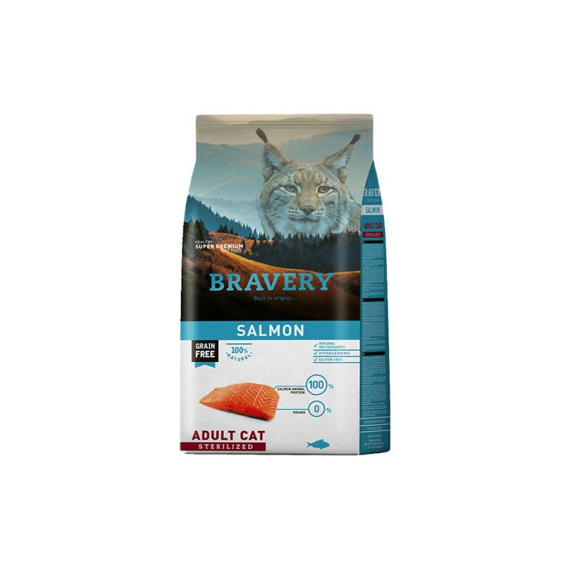 BRAVERY CAT STERILIZED SALMรN 7 KG