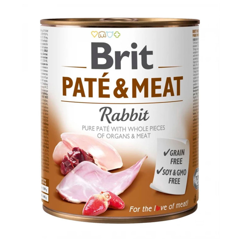 BRIT Paté & Meat Rabbit (Conejo) 800 GR