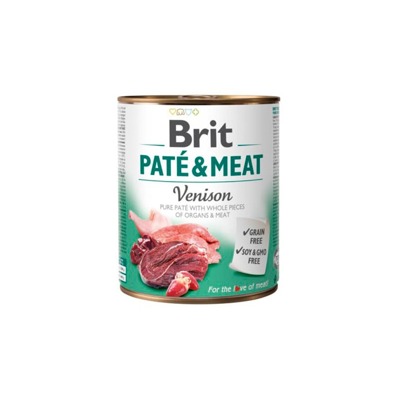 BRIT Paté & Meat Venison (Venado) 800 GR